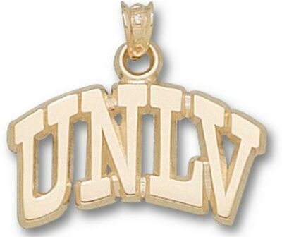 Las Vegas (UNLV) Runnin' Rebels Arched "UNLV" 1/2" Pendant - 10KT Gold Jewelry