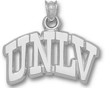 Las Vegas (UNLV) Runnin' Rebels Arched "UNLV" 1/2" Pendant - Sterling Silver Jewelry