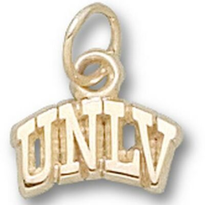 Las Vegas (UNLV) Runnin' Rebels Arched "UNLV" 1/4" Charm - 10KT Gold Jewelry