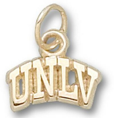 Las Vegas (UNLV) Runnin' Rebels Arched "UNLV" 1/4" Charm - 10KT Gold Jewelry