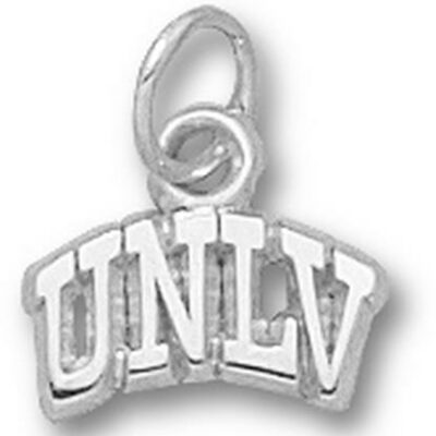 Las Vegas (UNLV) Runnin' Rebels Arched "UNLV" 1/4" Charm - Sterling Silver Jewelry