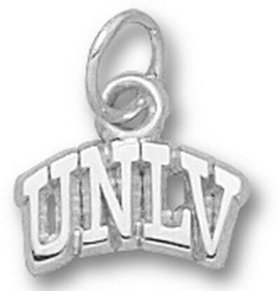 Las Vegas (UNLV) Runnin' Rebels Arched "UNLV" 1/4" Charm - Sterling Silver Jewelry