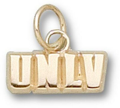 Las Vegas (UNLV) Runnin' Rebels "UNLV" 3/16" Charm - 10KT Gold Jewelry