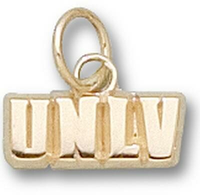 Las Vegas (UNLV) Runnin' Rebels "UNLV" 3/16" Charm - 10KT Gold Jewelry