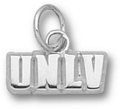 Las Vegas (UNLV) Runnin' Rebels "UNLV" 3/16" Charm - Sterling Silver Jewelry