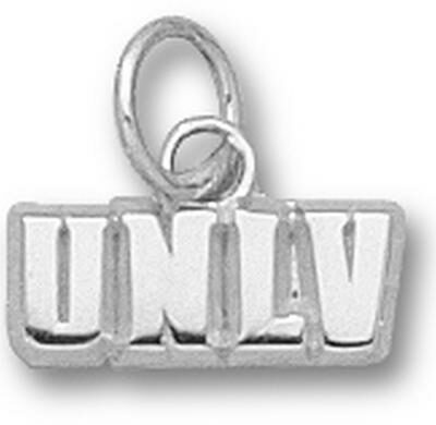 Las Vegas (UNLV) Runnin' Rebels "UNLV" 3/16" Charm - Sterling Silver Jewelry