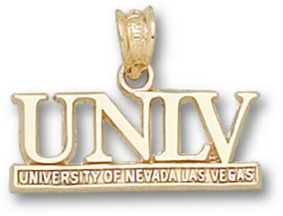 Las Vegas (UNLV) Runnin' Rebels "UNLV" Pendant - 14KT Gold Jewelry