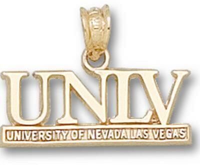 Las Vegas (UNLV) Runnin' Rebels "UNLV" Pendant - 14KT Gold Jewelry