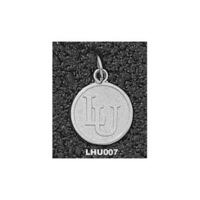 Lehigh Mountain Hawks Interlock "LU" 1/2" Disk Charm - Sterling Silver Jewelry