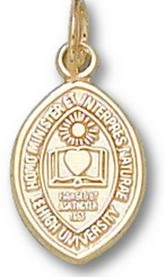 Lehigh Mountain Hawks "Shield" 1/2" Charm - 10KT Gold Jewelry