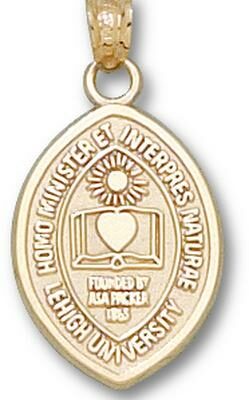 Lehigh Mountain Hawks "Shield" 3/4" Pendant - 10KT Gold Jewelry