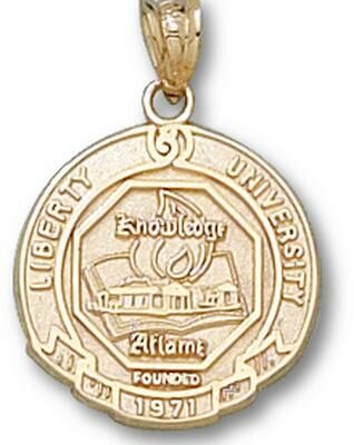 Liberty Flames "Seal" Pendant - 10KT Gold Jewelry