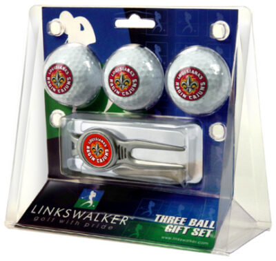 Louisiana (Lafayette) Ragin' Cajuns 3 Ball Golf Gift Pack with Kool Tool