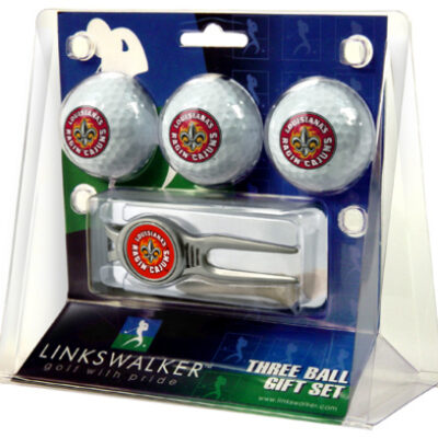 Louisiana (Lafayette) Ragin' Cajuns 3 Ball Golf Gift Pack with Kool Tool