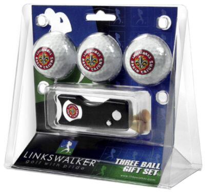 Louisiana (Lafayette) Ragin' Cajuns 3 Golf Ball Gift Pack with Spring Action Tool