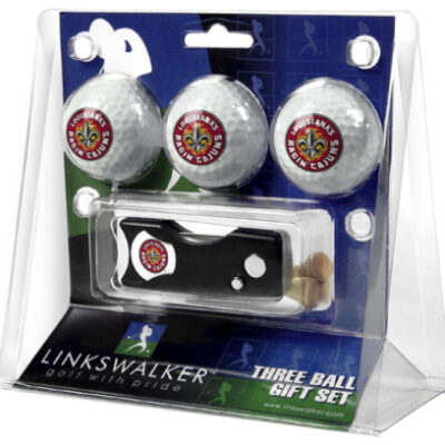 Louisiana (Lafayette) Ragin' Cajuns 3 Golf Ball Gift Pack with Spring Action Tool