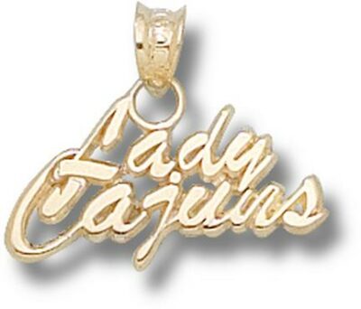 Louisiana (Lafayette) Ragin' Cajuns "Lady Cajuns" 3/8" Pendant - 10KT Gold Jewelry