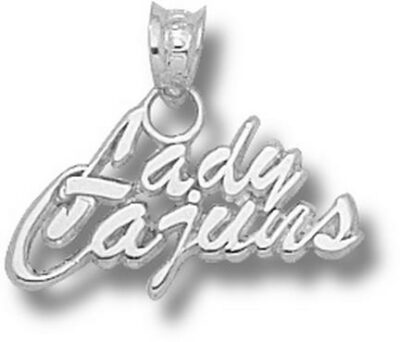 Louisiana (Lafayette) Ragin' Cajuns "Lady Cajuns" 3/8" Pendant - Sterling Silver Jewelry