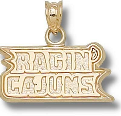 Louisiana (Lafayette) Ragin' Cajuns "Ragin' Cajuns" Pendant - 10KT Gold Jewelry