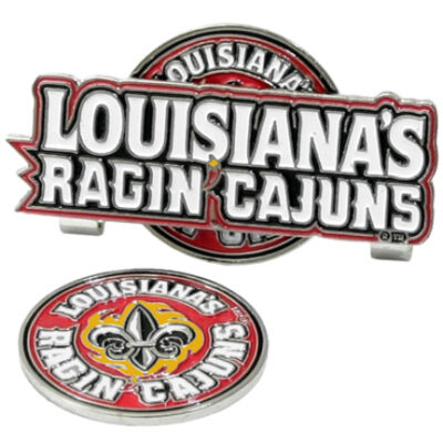 Louisiana (Lafayette) Ragin' Cajuns Slider Clip with Golf Ball Marker (Set of 3)