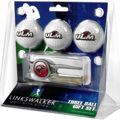 Louisiana (Monroe) Warhawks 3 Ball Golf Gift Pack with Kool Tool