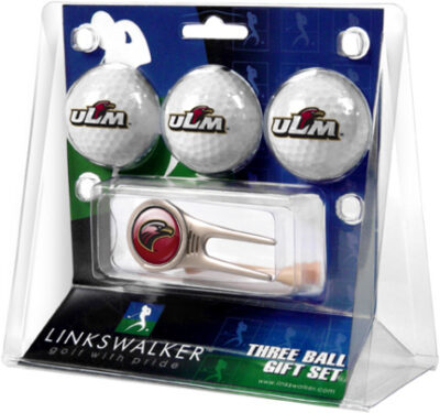 Louisiana (Monroe) Warhawks 3 Golf Ball Gift Pack with Cap Tool