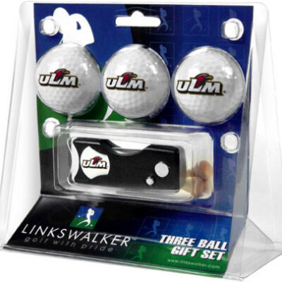 Louisiana (Monroe) Warhawks 3 Golf Ball Gift Pack with Spring Action Tool