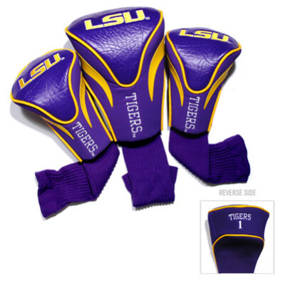 Louisiana State (LSU) Tigers Contour Fit Golf Headcover (3-Pack)