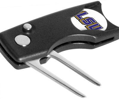 Louisiana State (LSU) Tigers Spring Action Divot Tool with Golf Ball Marker (Set of 2)