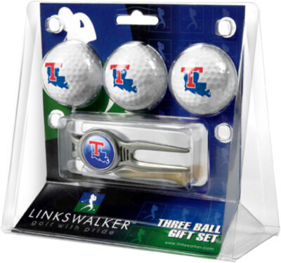 Louisiana Tech Bulldogs 3 Ball Golf Gift Pack with Kool Tool