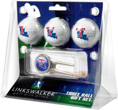 Louisiana Tech Bulldogs 3 Golf Ball Gift Pack with Cap Tool