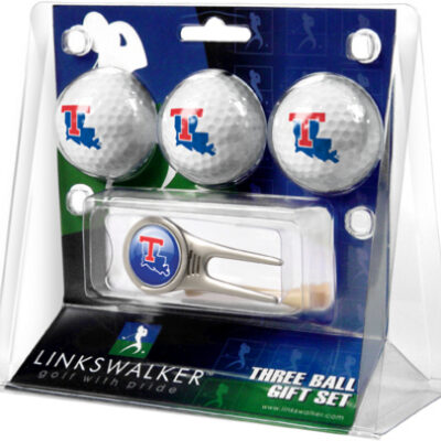 Louisiana Tech Bulldogs 3 Golf Ball Gift Pack with Cap Tool