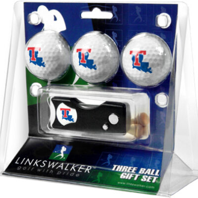 Louisiana Tech Bulldogs 3 Golf Ball Gift Pack with Spring Action Tool