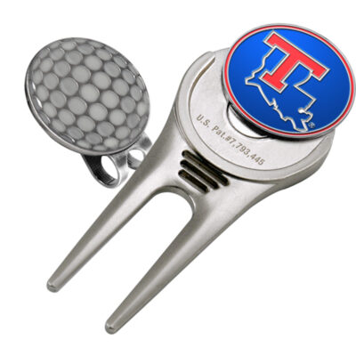 Louisiana Tech Bulldogs Divot Tool Hat Clip with Golf Ball Marker (Set of 2)