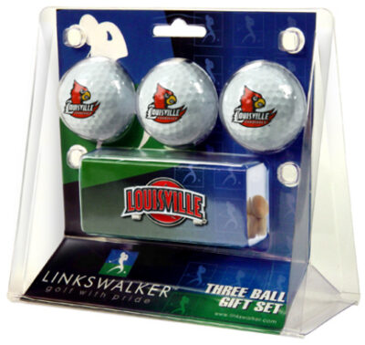 Louisville Cardinals 3 Ball Gift Pack with Hat Clip