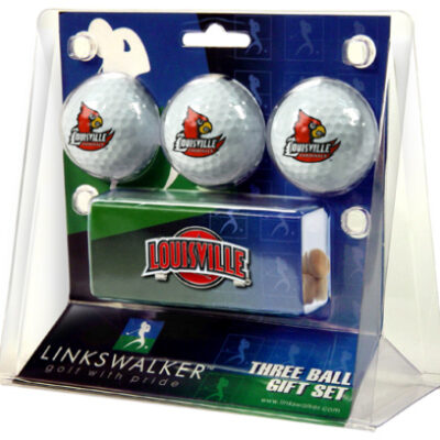 Louisville Cardinals 3 Ball Gift Pack with Hat Clip