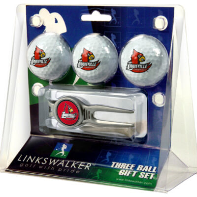 Louisville Cardinals 3 Ball Golf Gift Pack with Kool Tool