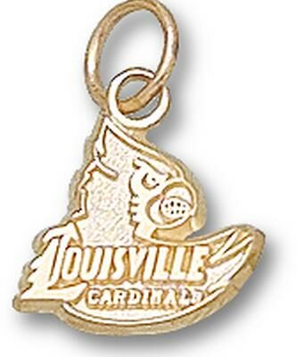 Louisville Cardinals "Louisville Cardinals Head" 3/8" Charm - 14KT Gold Jewelry