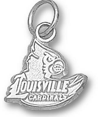 Louisville Cardinals "Louisville Cardinals Head" 3/8" Charm - Sterling Silver Jewelry