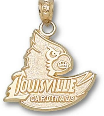 Louisville Cardinals "Louisville Cardinals Head" 5/8" Charm - 14KT Gold Jewelry