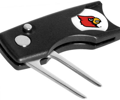 Louisville Cardinals Spring Action Divot Tool with Golf Ball Marker (Set of 2)