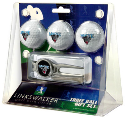 Maine Black Bears 3 Ball Golf Gift Pack with Kool Tool