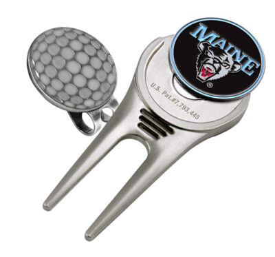 Maine Black Bears Divot Tool Hat Clip with Golf Ball Marker (Set of 2)