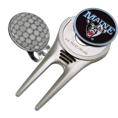 Maine Black Bears Divot Tool Hat Clip with Golf Ball Marker (Set of 2)