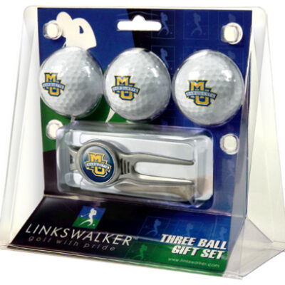 Marquette Golden Eagles 3 Ball Golf Gift Pack with Kool Tool