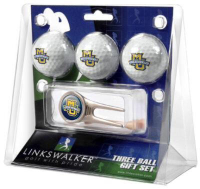 Marquette Golden Eagles 3 Golf Ball Gift Pack with Cap Tool