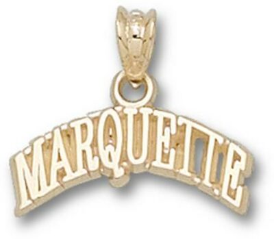 Marquette Golden Eagles Arched "Marquette" Pendant - 10KT Gold Jewelry