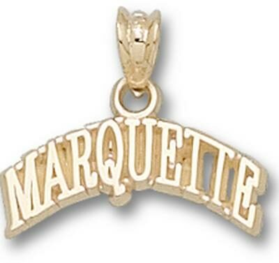 Marquette Golden Eagles Arched "Marquette" Pendant - 10KT Gold Jewelry