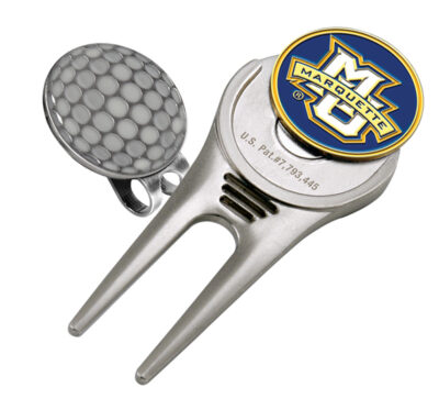 Marquette Golden Eagles Divot Tool Hat Clip with Golf Ball Marker (Set of 2)