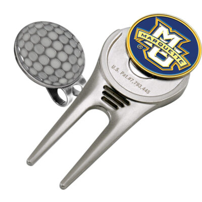 Marquette Golden Eagles Divot Tool Hat Clip with Golf Ball Marker (Set of 2)